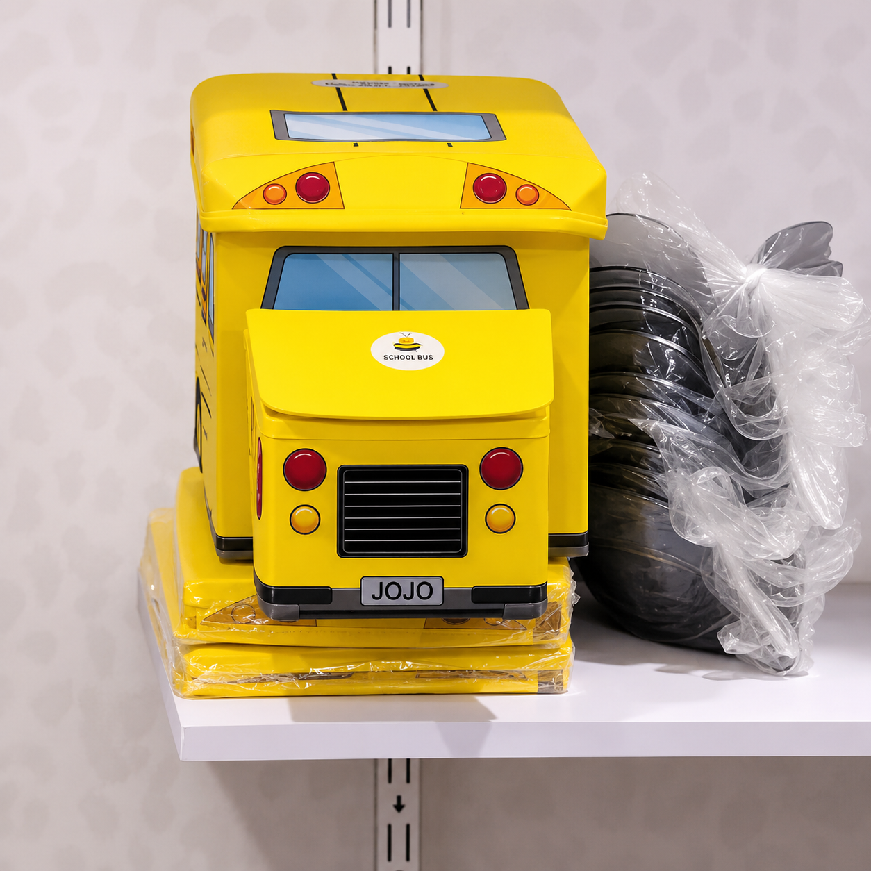 Kids School Bus Organizer Box