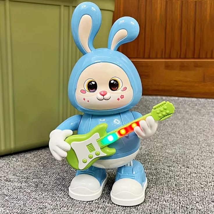 Dancing & Musical Guitar Bunny Toy with LED Flashing Lights for Toddlers